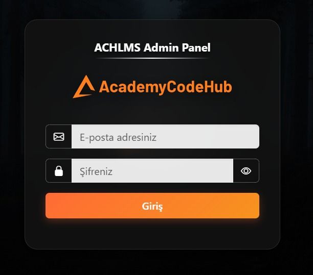 ACH LMS Giriş Ekranı